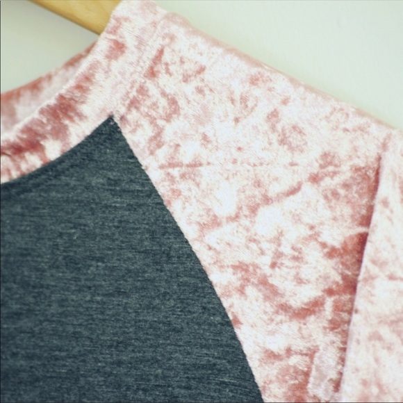 Velvet Sleeved Baseball Tee - Picture 3 of 4